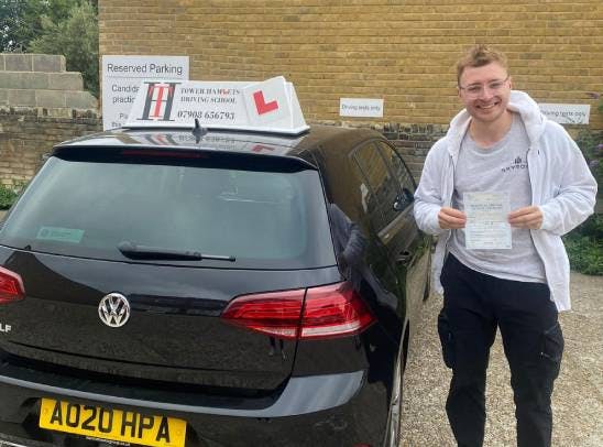 Image of Kevin happy passing his driving test
